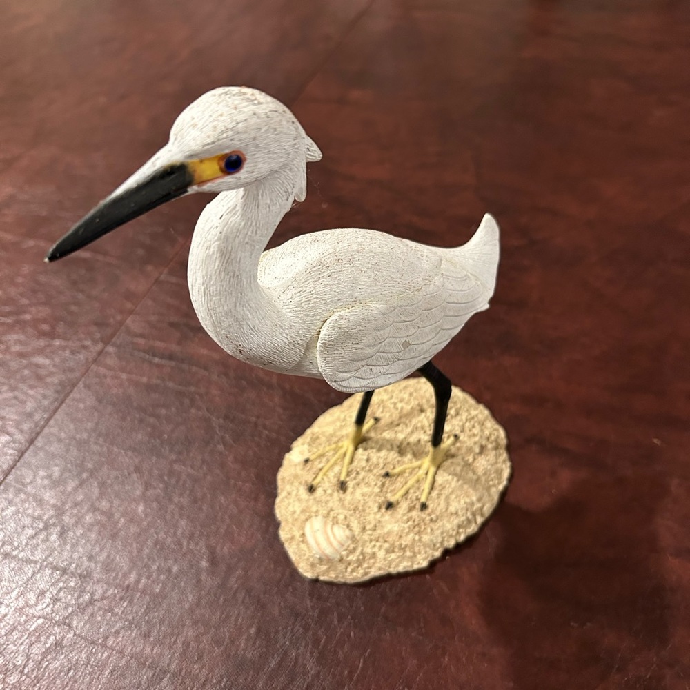Land and sea snowy egret for beach house